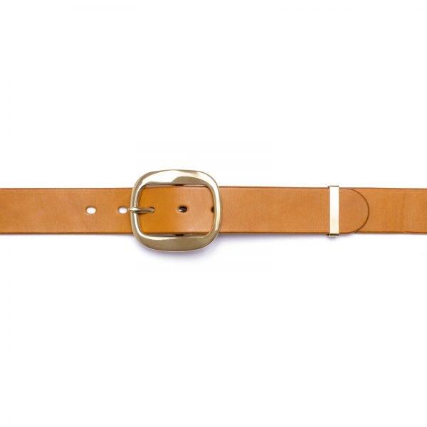 Hand crafted hand stitched London Tan colour color english bridle leather belt with solid brass swagehead english buckle, luxury goods heirloom