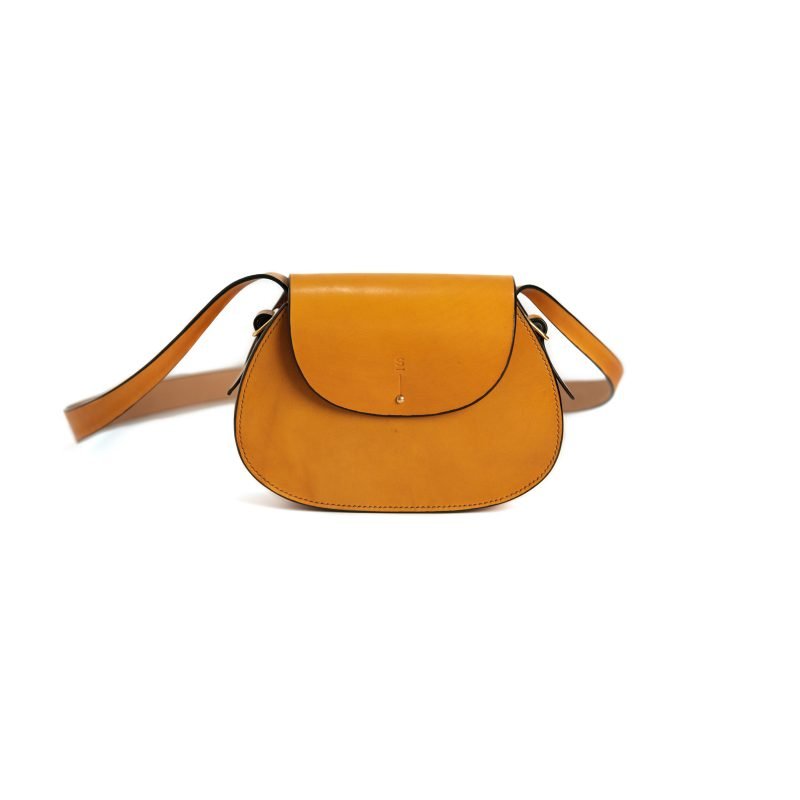 Small Tan Abigail cross body bag luxury handcrafted english bridle leather goods. Fine leatherwork, exquisite leatherwork, stunning leatherwork.